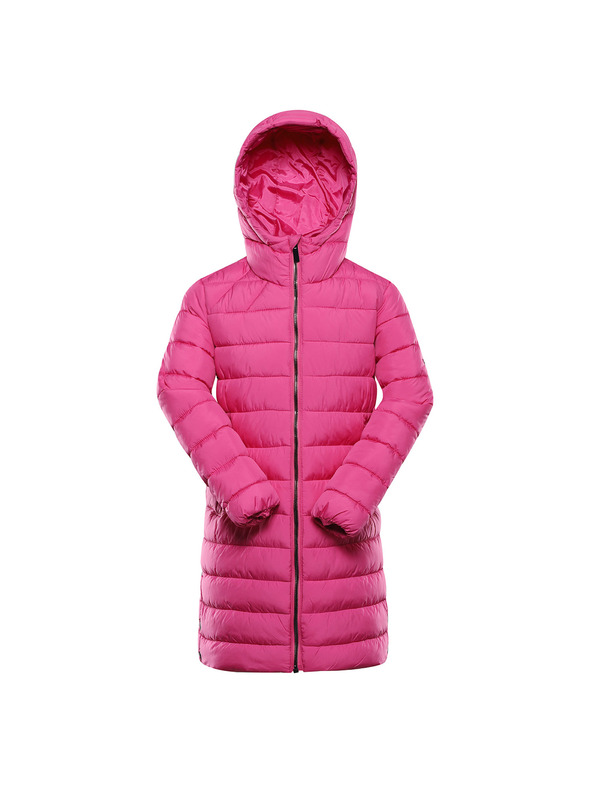 ALPINE PRO Detský zimný ultraľahký kabát ALPINE PRO DEFRO fuchsia fedora