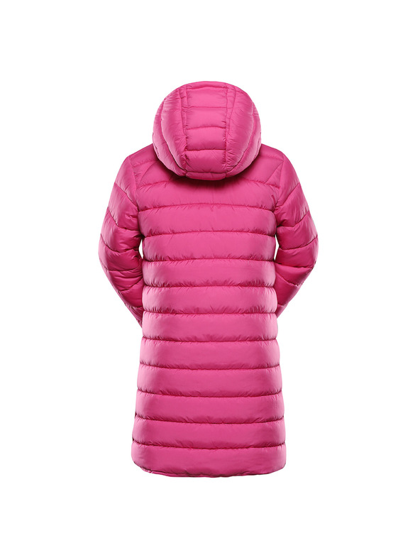 ALPINE PRO Detský zimný ultraľahký kabát ALPINE PRO DEFRO fuchsia fedora
