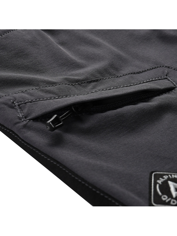 ALPINE PRO Detské softshellové nohavice ALPINE PRO AKANO dk.true gray