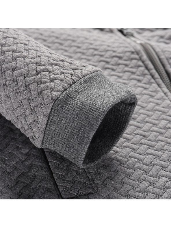 ALPINE PRO Detská melírovaná mikina s kapucňou ALPINE PRO LELO dk.true gray