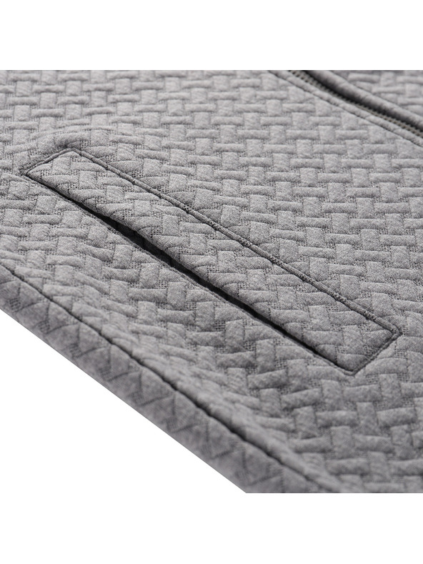 ALPINE PRO Detská melírovaná mikina s kapucňou ALPINE PRO LELO dk.true gray