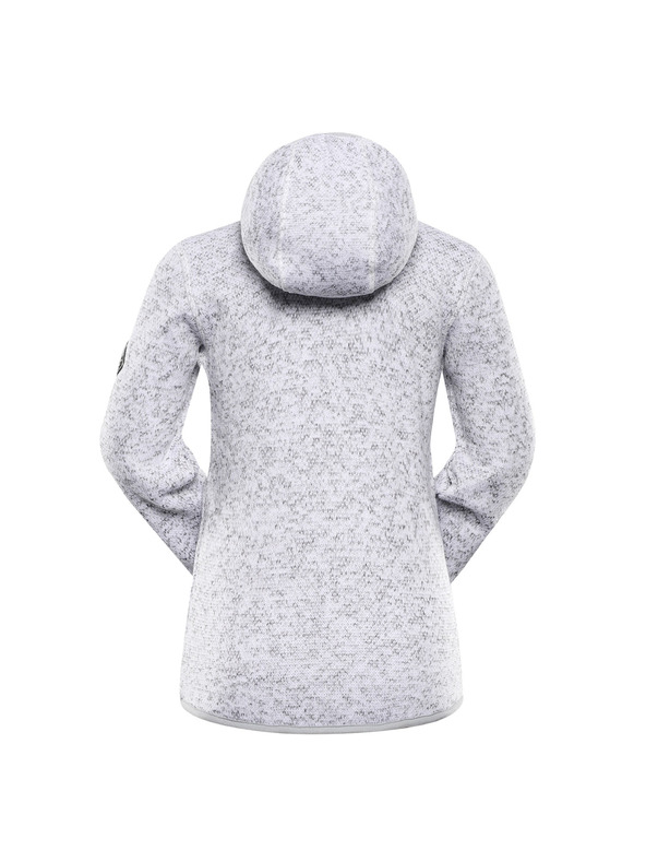 ALPINE PRO Detský hrejivý sveter na zips ALPINE PRO ZEGO 2 white