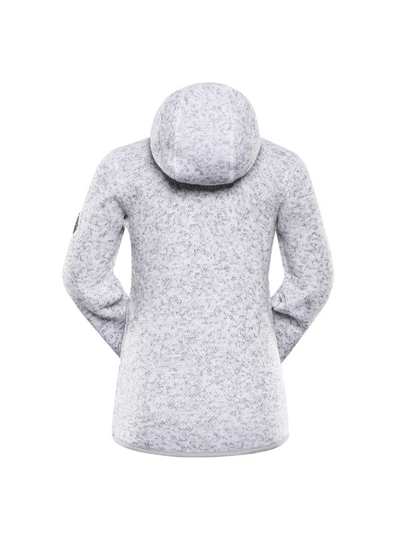 ALPINE PRO Detský hrejivý sveter na zips ALPINE PRO ZEGO 2 white