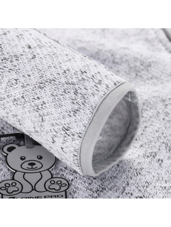 ALPINE PRO Detský hrejivý sveter na zips ALPINE PRO ZEGO 2 white