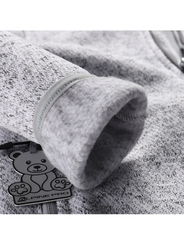 ALPINE PRO Detský hrejivý sveter na zips ALPINE PRO ZEGO 2 white