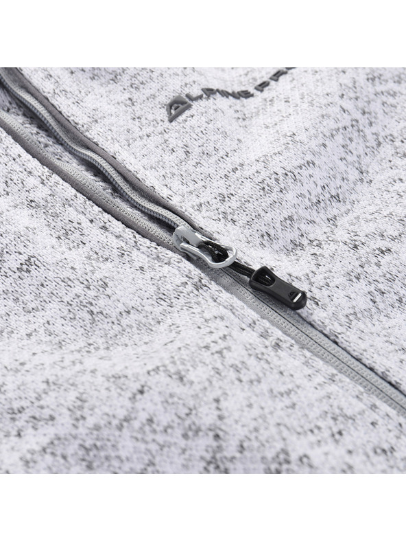 ALPINE PRO Detský hrejivý sveter na zips ALPINE PRO ZEGO 2 white