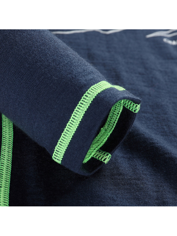 ALPINE PRO Detské merino tričko ALPINE PRO MERENO moonlit ocean varianta pa