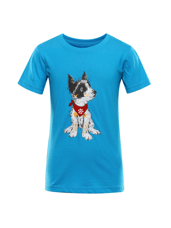 ALPINE PRO Detské tričko z organickej bavlny ALPINE PRO ECOMO 3 neon atomic blue varianta pb