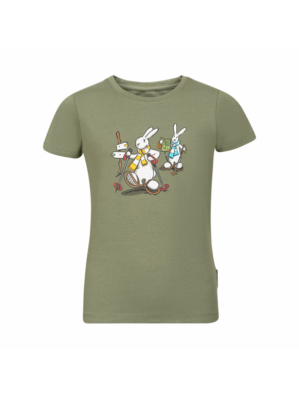 ALPINE PRO Detské bavlnené tričko bob a bobek ALPINE PRO BOBBO oil green