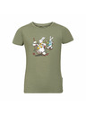 ALPINE PRO Detské bavlnené tričko bob a bobek ALPINE PRO BOBBO oil green