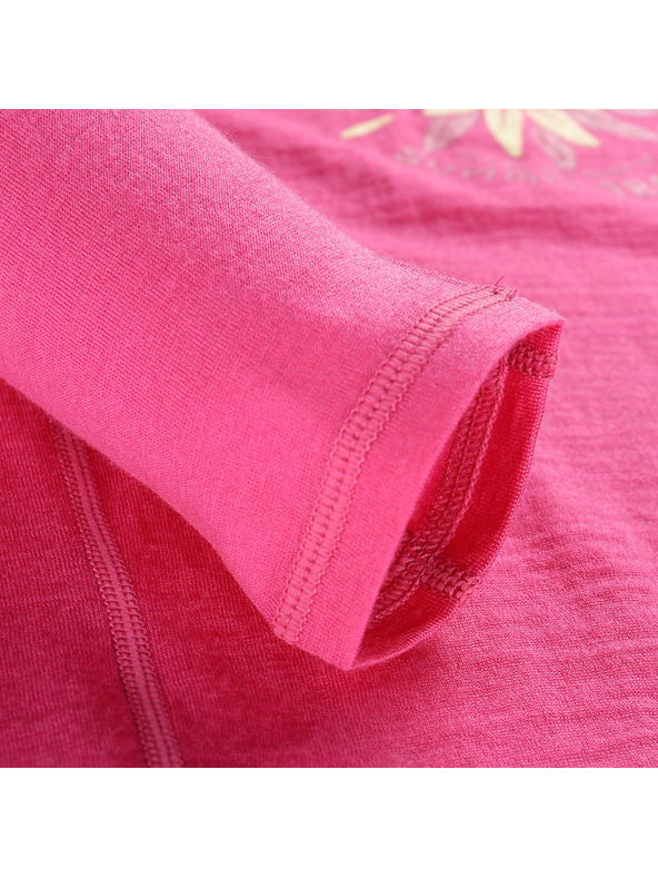 ALPINE PRO Detské merino tričko ALPINE PRO MERENO fuchsia fedora varianta pb