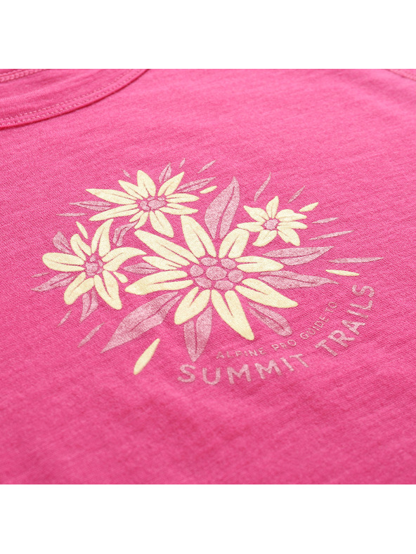 ALPINE PRO Detské merino tričko ALPINE PRO MERENO fuchsia fedora varianta pb