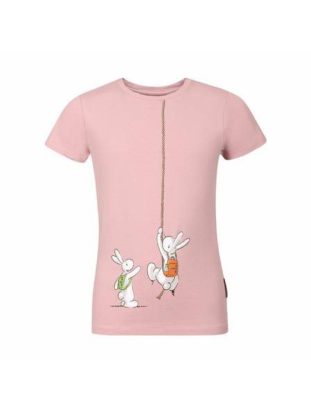 ALPINE PRO Detské bavlnené tričko bob a bobek ALPINE PRO BOBBO pale mauve