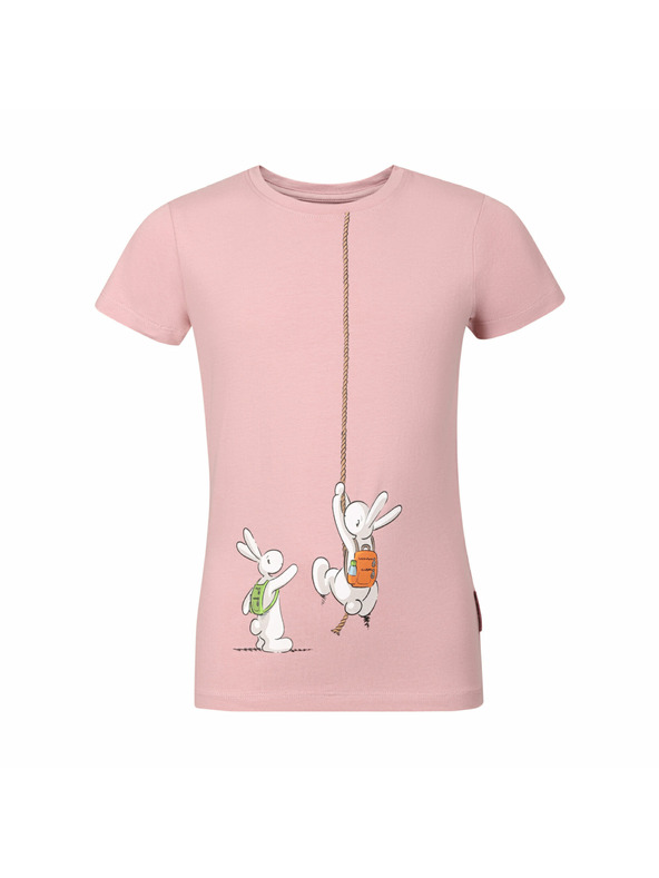 ALPINE PRO Detské bavlnené tričko bob a bobek ALPINE PRO BOBBO pale mauve