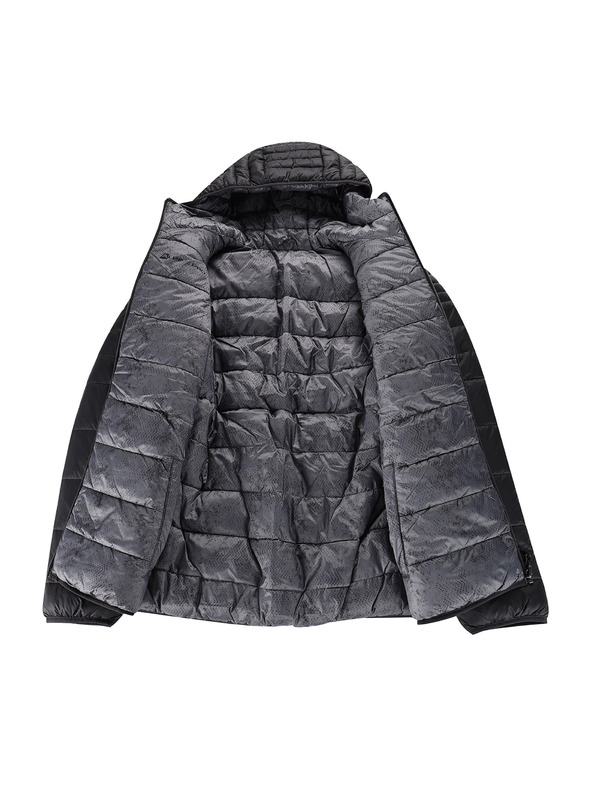 ALPINE PRO Pánska obojstranná bunda hi-therm ALPINE PRO EROM black varianta pa