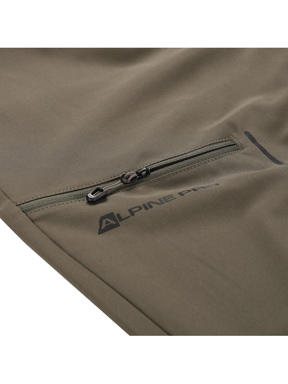 ALPINE PRO Pánske softshellové capri nohavice ALPINE PRO WEDER 2 stone gray