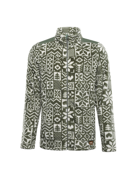 ALPINE PRO Pánska fleecová mikina so supratherm ALPINE PRO EFLIN oil green varianta pa