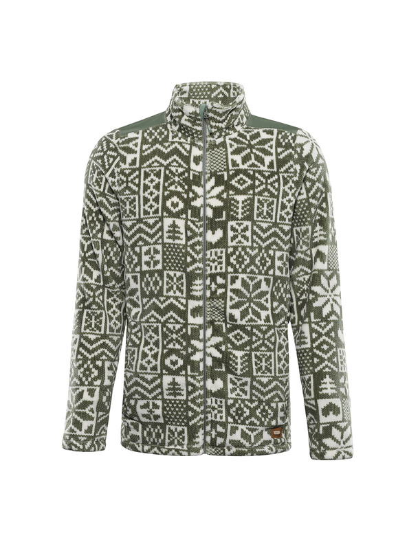 ALPINE PRO Pánska fleecová mikina so supratherm ALPINE PRO EFLIN oil green varianta pa