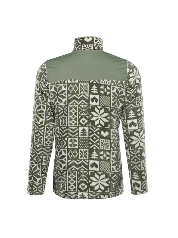 ALPINE PRO Pánska fleecová mikina so supratherm ALPINE PRO EFLIN oil green varianta pa