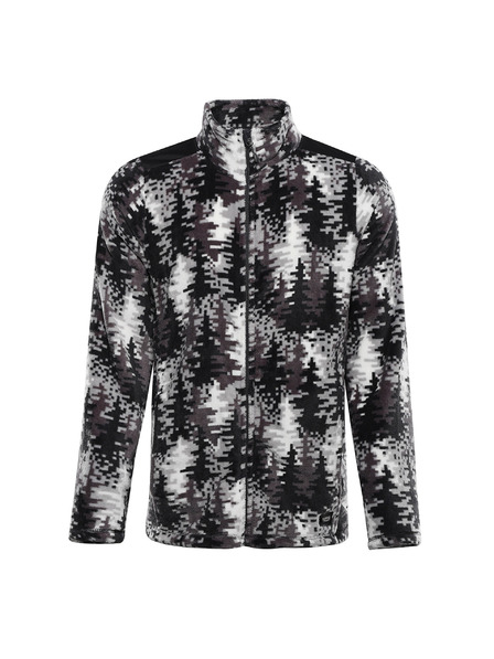 ALPINE PRO Pánska fleecová mikina so supratherm ALPINE PRO EFLIN dk. true gray varianta pb