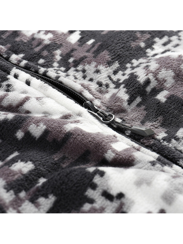 ALPINE PRO Pánska fleecová mikina so supratherm ALPINE PRO EFLIN dk. true gray varianta pb