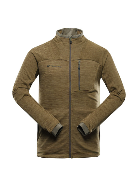 ALPINE PRO Pánska rýchloschnúca mikina ALPINE PRO ONNEC 3 turtle green