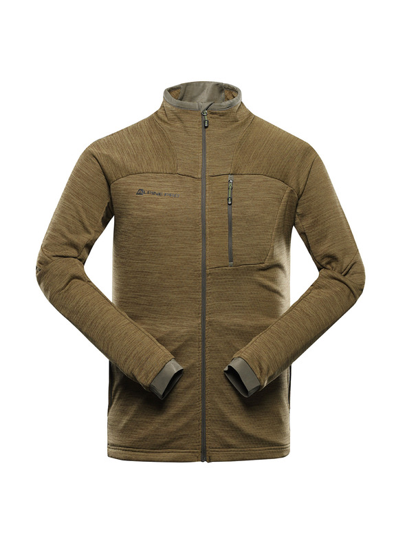 ALPINE PRO Pánska rýchloschnúca mikina ALPINE PRO ONNEC 3 turtle green