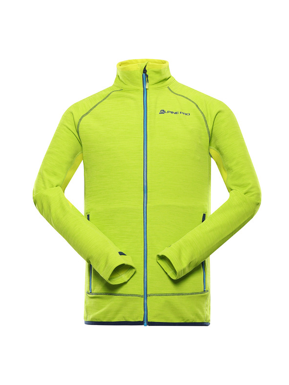 ALPINE PRO Pánska rýchloschnúca mikina ALPINE PRO ONNEC lime green
