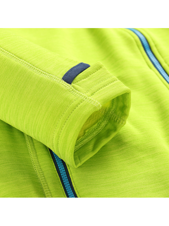 ALPINE PRO Pánska rýchloschnúca mikina ALPINE PRO ONNEC lime green