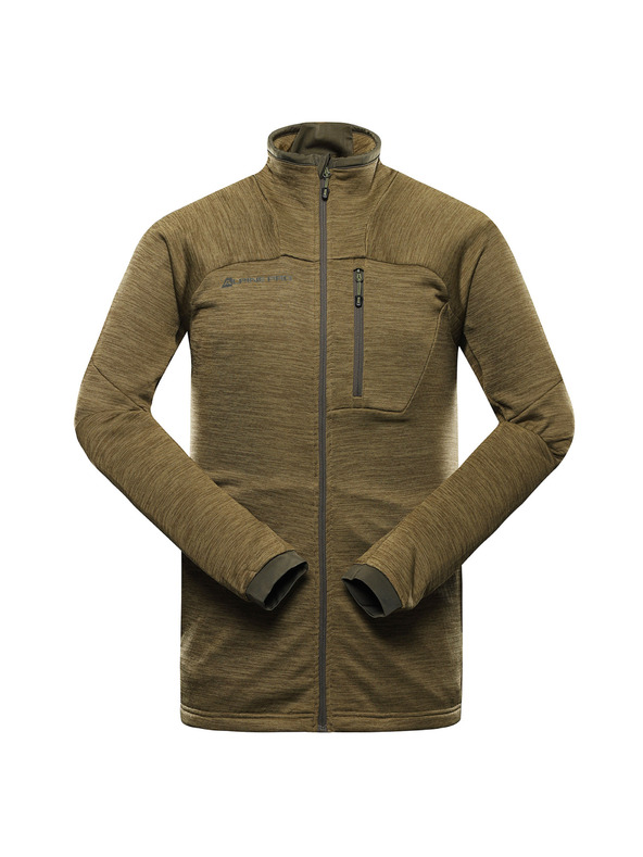 ALPINE PRO Pánska rýchloschnúca mikina ALPINE PRO ONNEC 3 turtle green