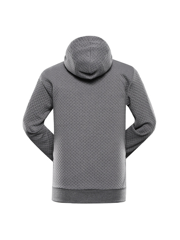 ALPINE PRO Pánska mikina s kapucou ALPINE PRO LEL dk.true gray