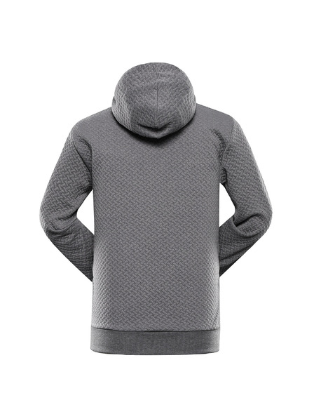 ALPINE PRO Pánska mikina s kapucou ALPINE PRO LEL dk.true gray