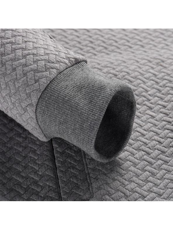 ALPINE PRO Pánska mikina s kapucou ALPINE PRO LEL dk.true gray