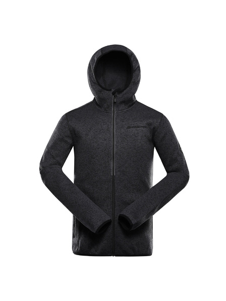 ALPINE PRO Pánsky hrejivý sveter na zips ALPINE PRO ZEG 2 black