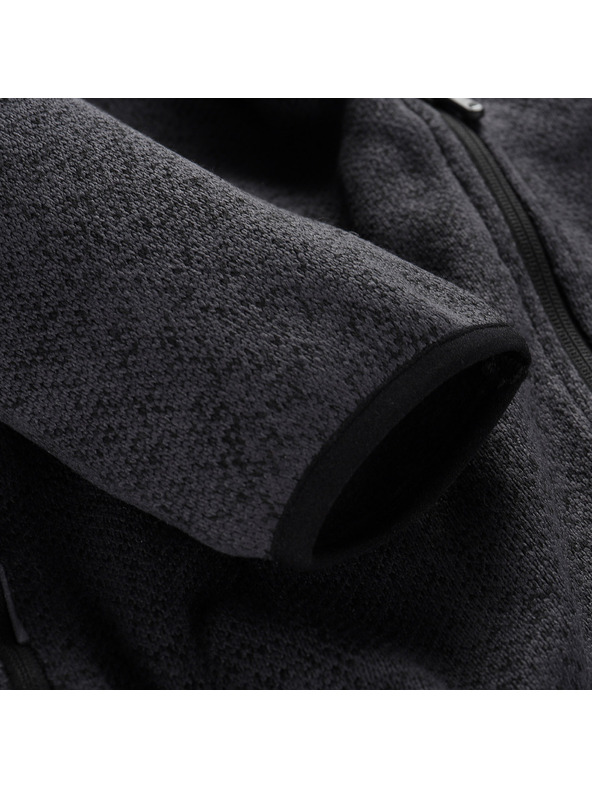 ALPINE PRO Pánsky hrejivý sveter na zips ALPINE PRO ZEG 2 black