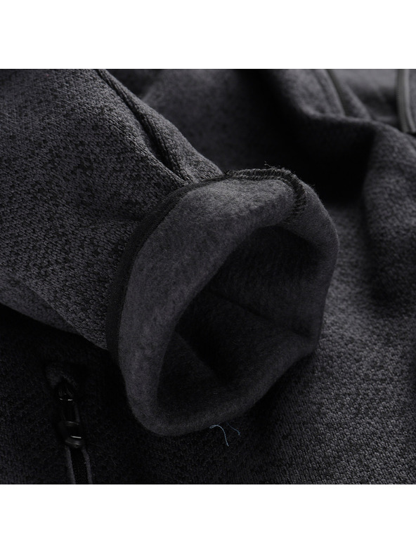 ALPINE PRO Pánsky hrejivý sveter na zips ALPINE PRO ZEG 2 black