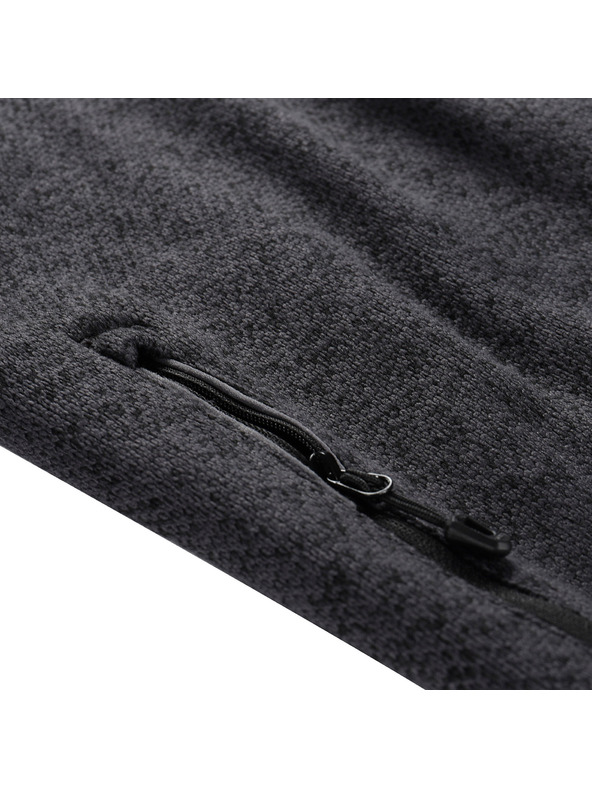 ALPINE PRO Pánsky hrejivý sveter na zips ALPINE PRO ZEG 2 black