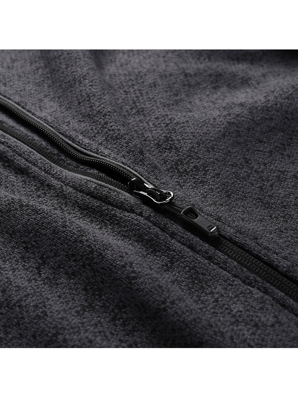 ALPINE PRO Pánsky hrejivý sveter na zips ALPINE PRO ZEG 2 black