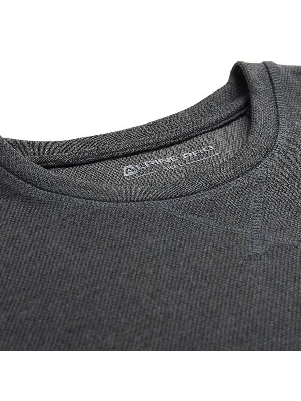 ALPINE PRO Pánske tričko s dlhým rukávom ALPINE PRO BREK dk.true gray