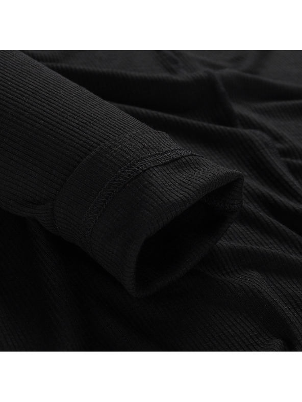 ALPINE PRO Pánske tričko s dlhým rukávom ALPINE PRO LERET black