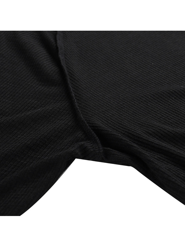 ALPINE PRO Pánske tričko s dlhým rukávom ALPINE PRO LERET black