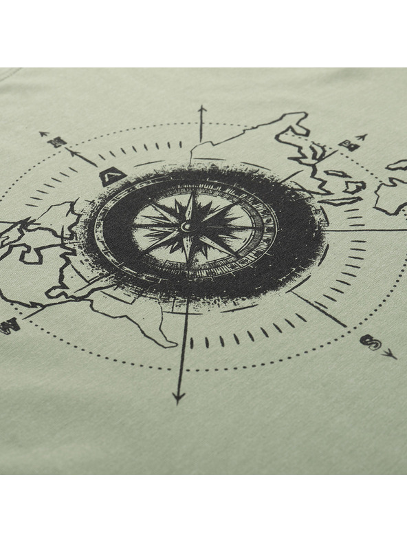 ALPINE PRO Pánske bavlnené tričko ALPINE PRO MOROL oil green varianta pa