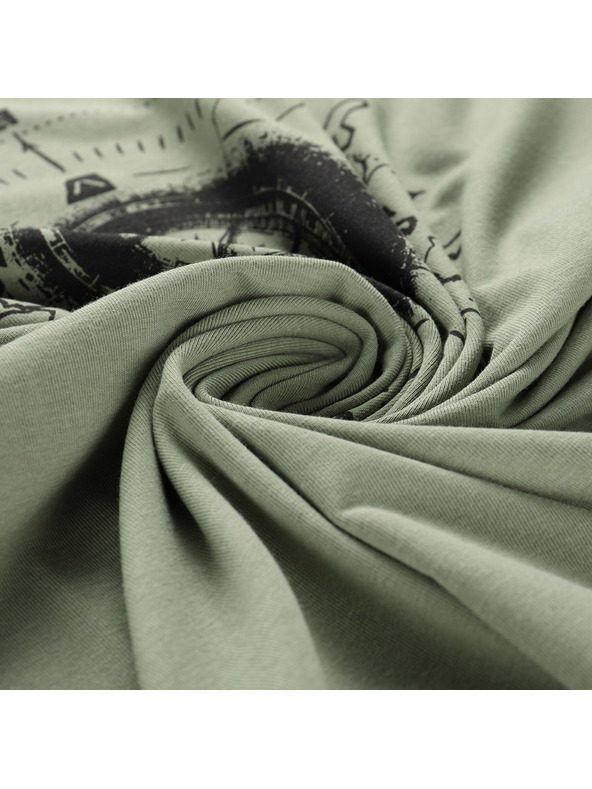 ALPINE PRO Pánske bavlnené tričko ALPINE PRO MOROL oil green varianta pa