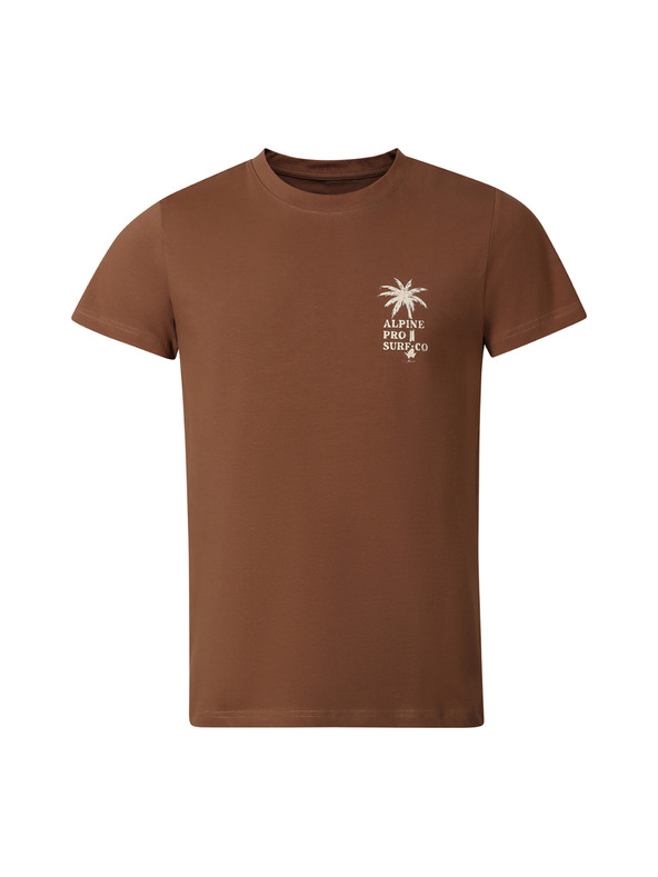ALPINE PRO Pánske bavlnené tričko ALPINE PRO SUMEK bison varianta pb