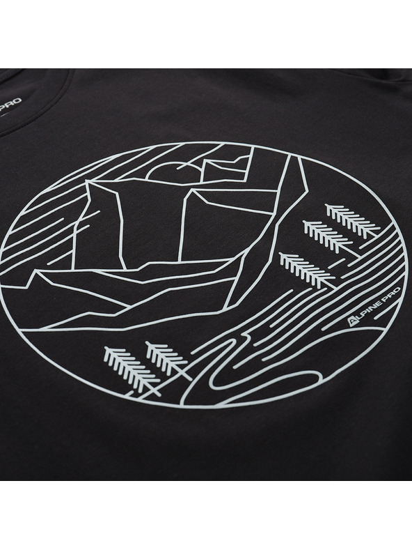 ALPINE PRO Pánske bavlnené tričko ALPINE PRO MOROL black varianta pc