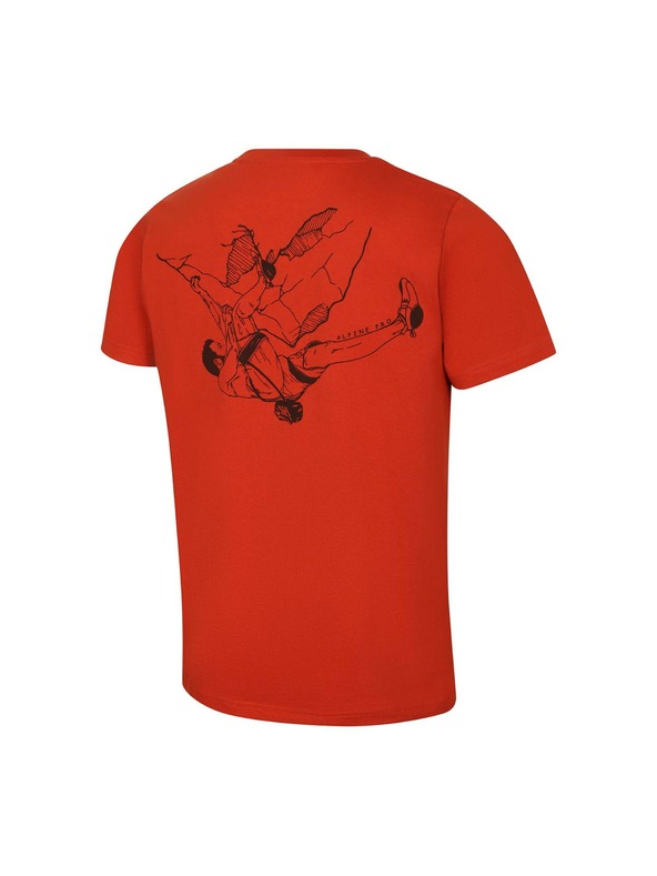 ALPINE PRO Pánske tričko s úpravou cool-dry ALPINE PRO GREM 2 red clay varianta pa