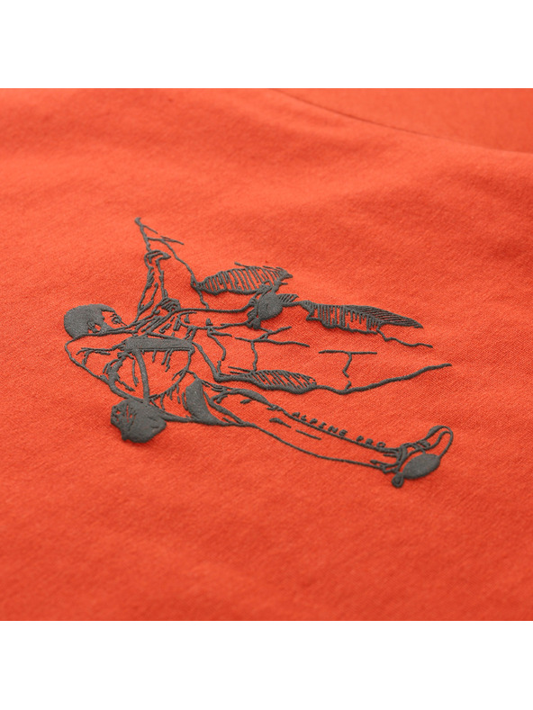 ALPINE PRO Pánske tričko s úpravou cool-dry ALPINE PRO GREM 2 red clay varianta pa