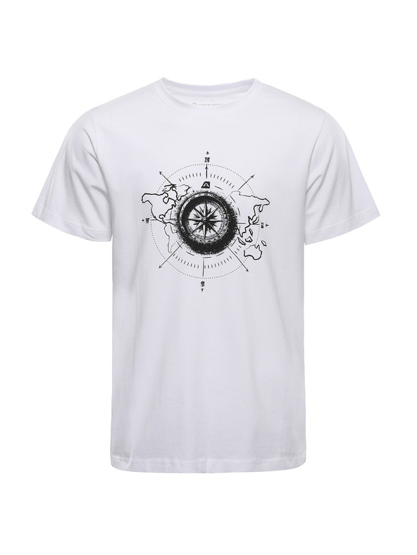 ALPINE PRO Pánske bavlnené tričko ALPINE PRO MOROL white varianta pa