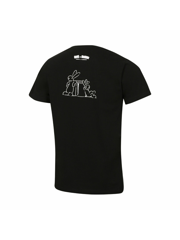 ALPINE PRO Pánske bavlnené tričko bob a bobek ALPINE PRO BOBB black