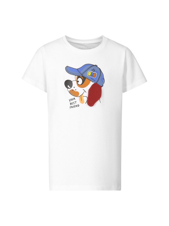 NAX Detské bavlnené tričko nax NAX WERVO white